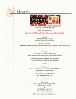 Hearth's "Meet the Producers" Cider Dinner menu