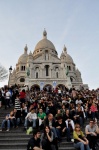 Sacre Coeur with tourists